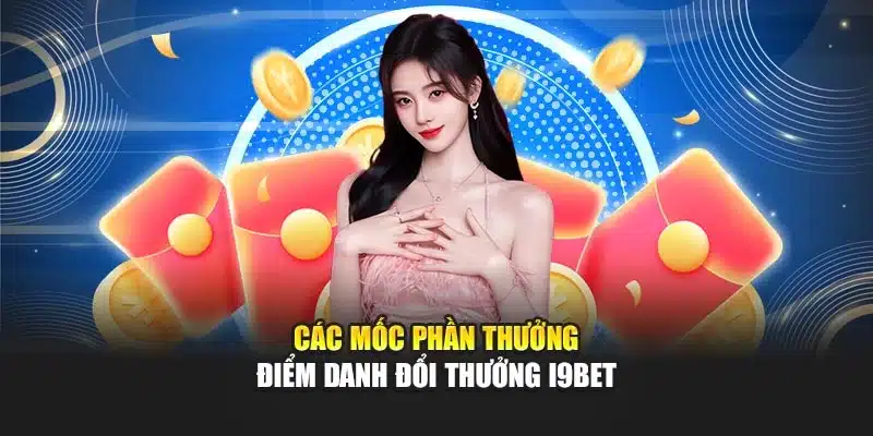 Các mốc phần thưởng điểm danh đổi thưởng i9Bet